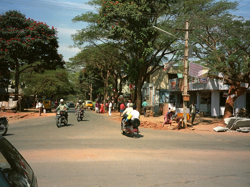 Koramangala. Crossroads with Nearest Shops in Koramangala. Bangalore. .