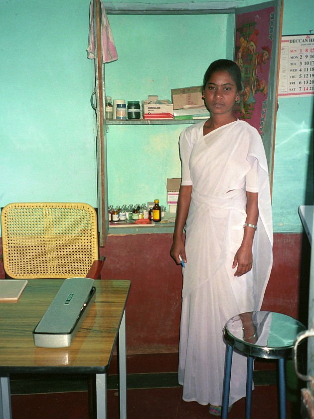 Siddapura Slum. Nurse. Bangalore. .