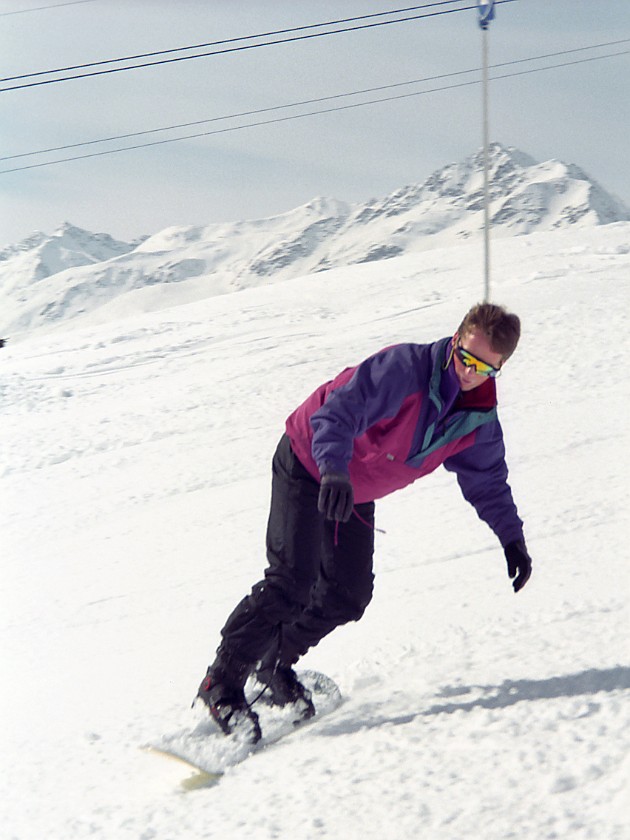 Alexander's First Snow Board Experience. . Sankt Anton. .