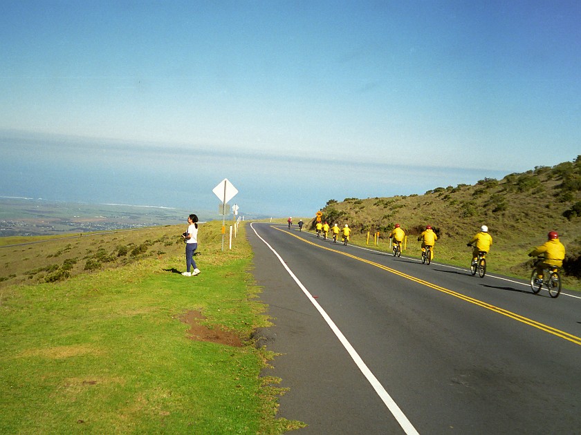 Haleakala National Park. Bicyclists. Haleakala National Park. .