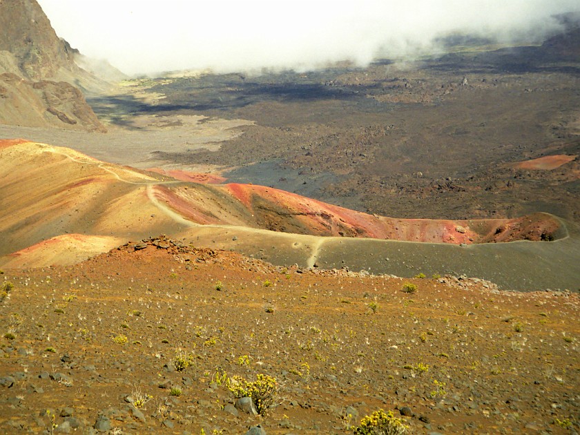 Haleakala National Park. Hiking Inside the Crater. Haleakala National Park. .