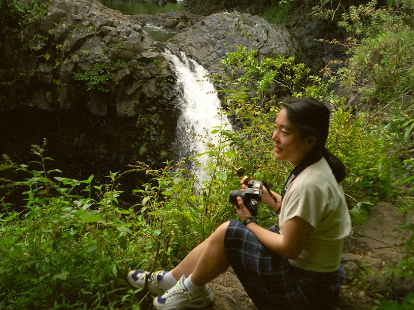 The South of Maui. Waterfall. near Hana. .