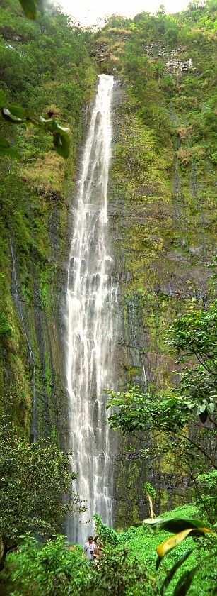 The South of Maui. Waterfall. near Hana. .