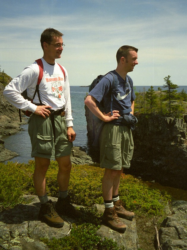 A Day of Hiking in the Park. Peter and Working Colleague. Isle Royale National Park. .
