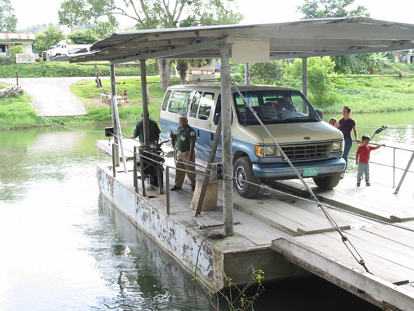 Xunantunich. Ferry. near San Ignacio. .