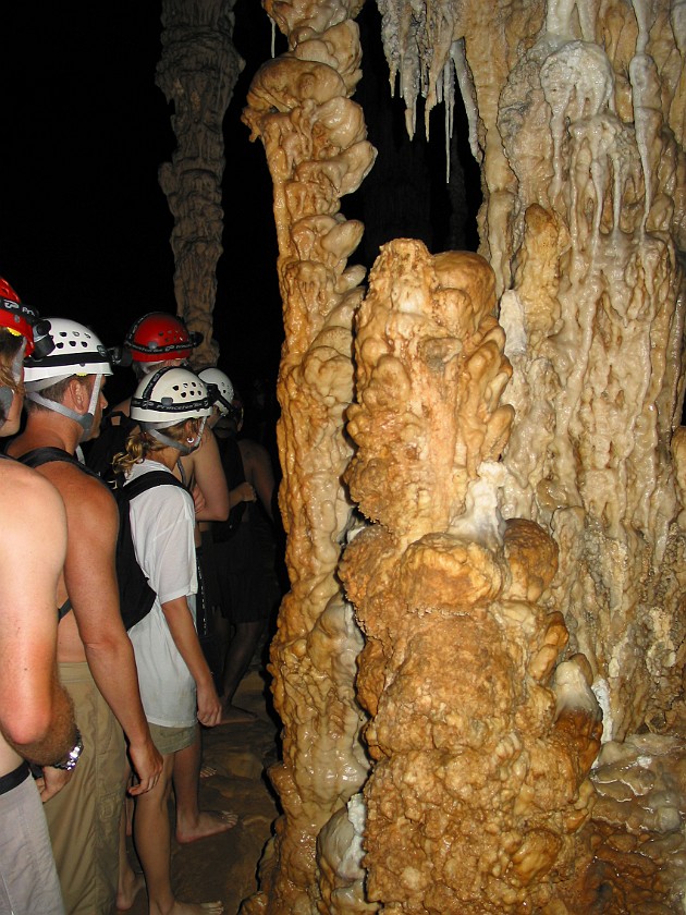 Actun Tunichil Muknal Cave Tour. Stalagmites. near San Ignacio. .
