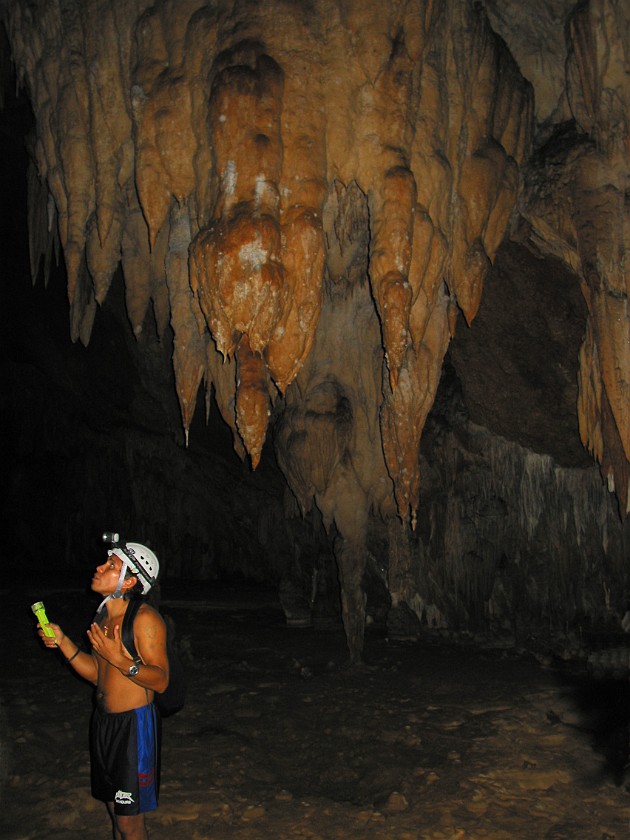 Actun Tunichil Muknal Cave Tour. Stalagmites. near San Ignacio. .