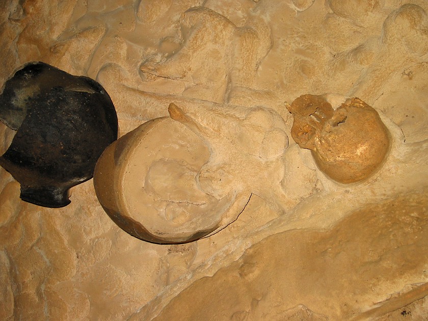 Actun Tunichil Muknal Cave Tour. Skull and Pods. near San Ignacio. .