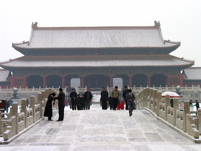The Forbidden City. Taihemen (Gate of Supreme Harmony). Beijing. .