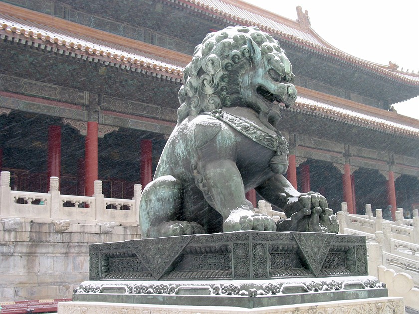 The Forbidden City. Taihemen (Gate of Supreme Harmony). Beijing. .