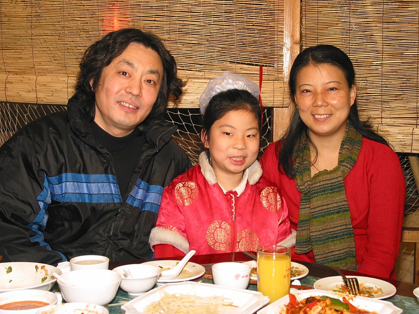 Jun's Family. Brother and Family, Dinner at Shan Xi Noodle Restaurant. Beijing. .