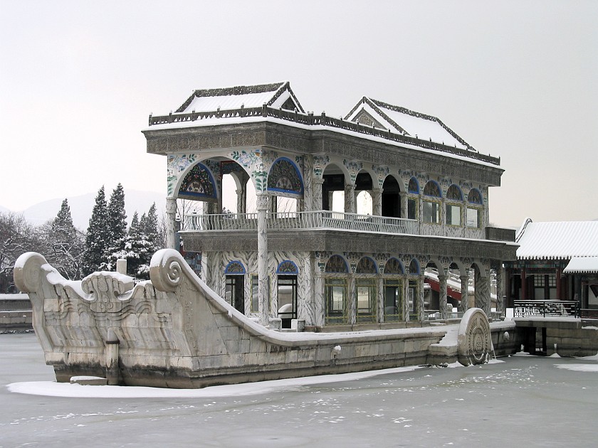 Yiheyuan (Summer Palace). Qingyanfang (Marble Boat). Beijing. .