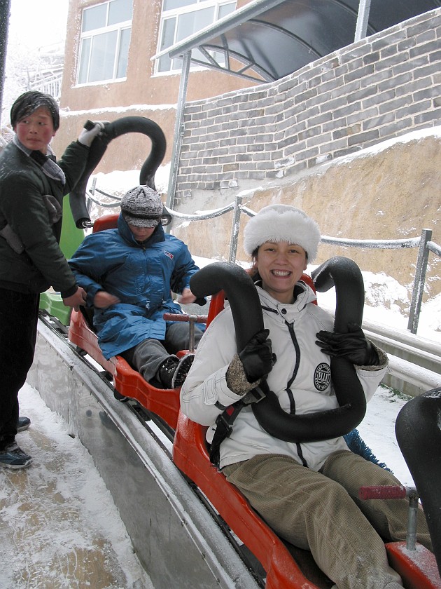 The Great Wall at Badaling. Roller Coaster. Beijing. .