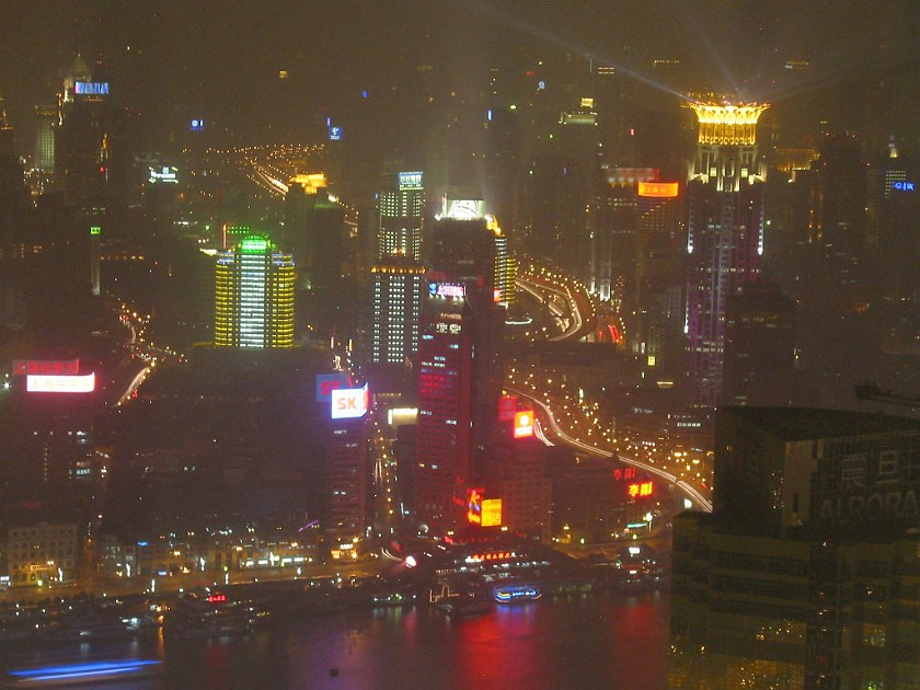 Shanghai. View from Jinmao Building on Puxi. Shanghai. .