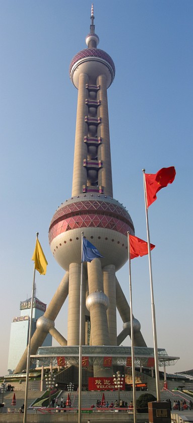 Shanghai. Panoramic View on Oriental Pearl Tower. Shanghai. .