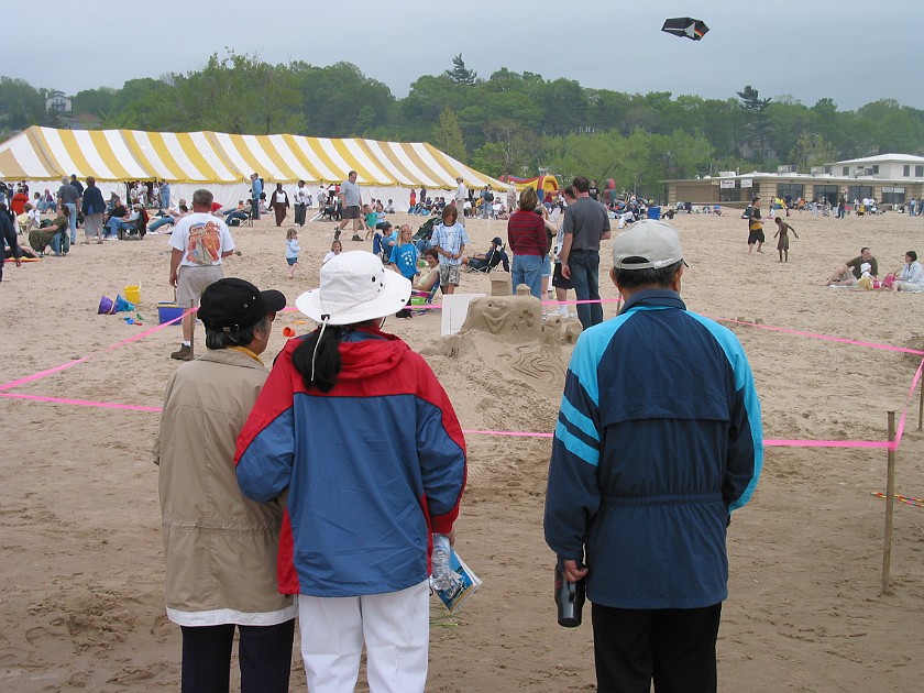 Grand Haven Kite Festival. Watching a Kite Performance. Grand Haven. .