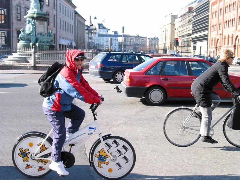 Copenhagen. On a Citybike in Copenhagen. Copenhagen. .