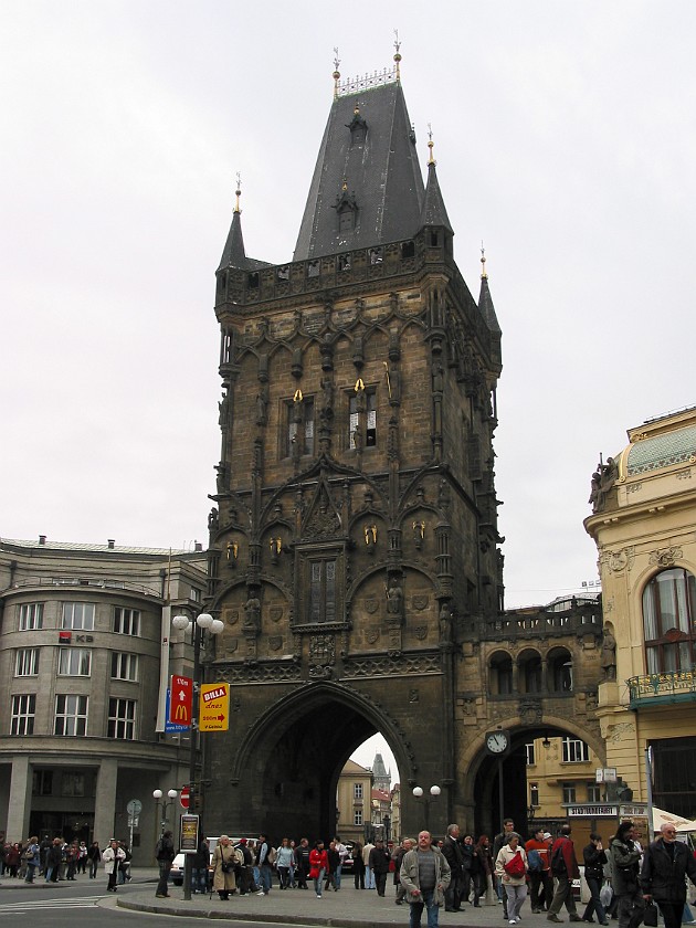 Staré Mesto (Old Town). Prasna Brana (Powder Gate). Prague. .