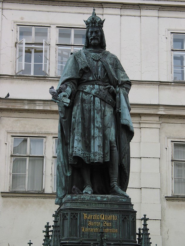 Staré Mesto (Old Town). Statue of King Charles IV. Prague. .