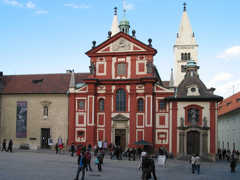 Pražský Hrad (Prague Castle). Bazilika Sv. Jiri (Basilica of St. George). Prague. .