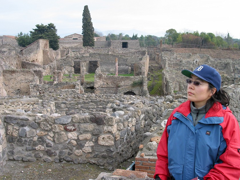 Pompeii. View from Teatro Piccolo. Pompeii. .