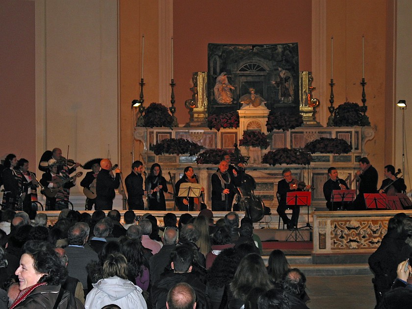 Spaccanapoli. Concert in the Chiesa di San Maria Maggiore. Naples. .