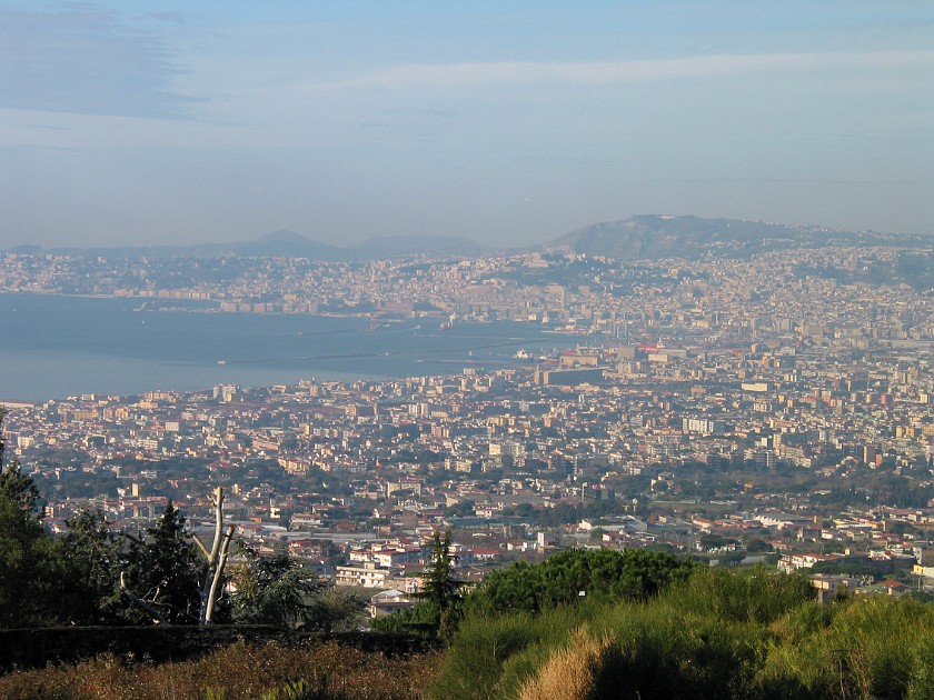 Mount Vesuvius. View on the Bay of Naples from Mount Vesuvius. near Naples. .