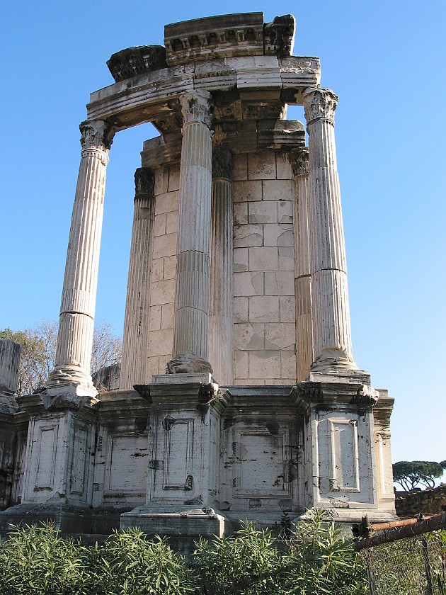 Roman Forum. Tempio di Vesta. Rome. .