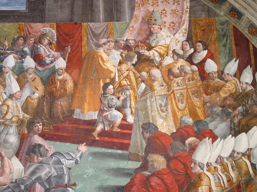 Vatican Museum. Fresco by Raphael. Vatican City. .