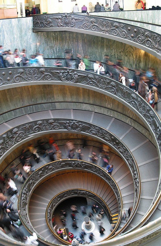 Vatican Museum. Spiral Staircase by Bramante. Vatican City. .