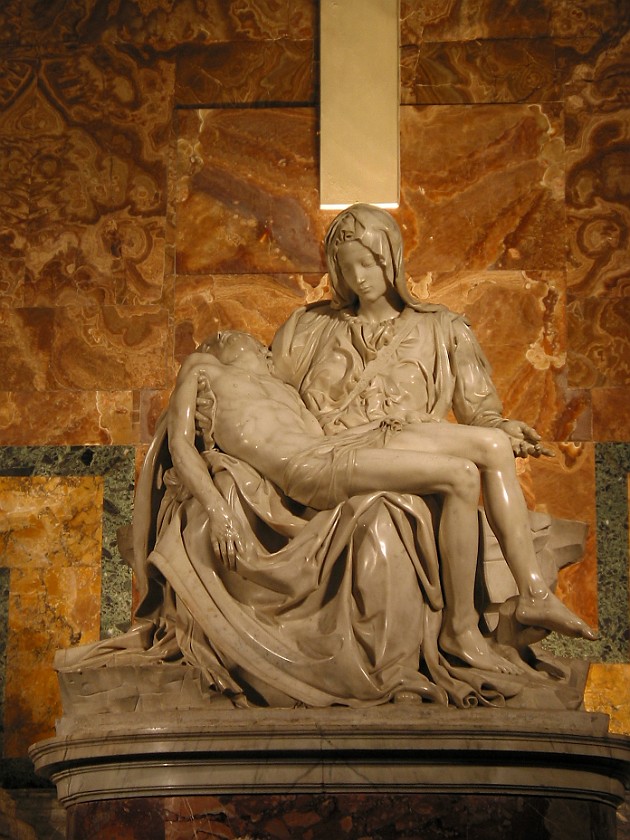 St. Peter's Basilica. Pietà, Sculpture by Michelangelo. Vatican City. .