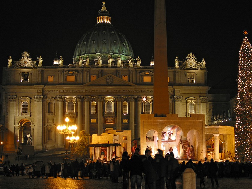 St. Peter's Basilica. Main Portal with Obelisk. Vatican City. .