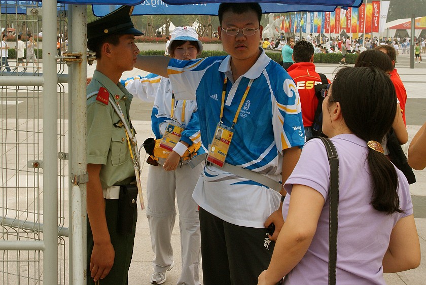 Women's Preliminary Basketball Russia vs White Russia. Volunteer and security guard. Beijing. .