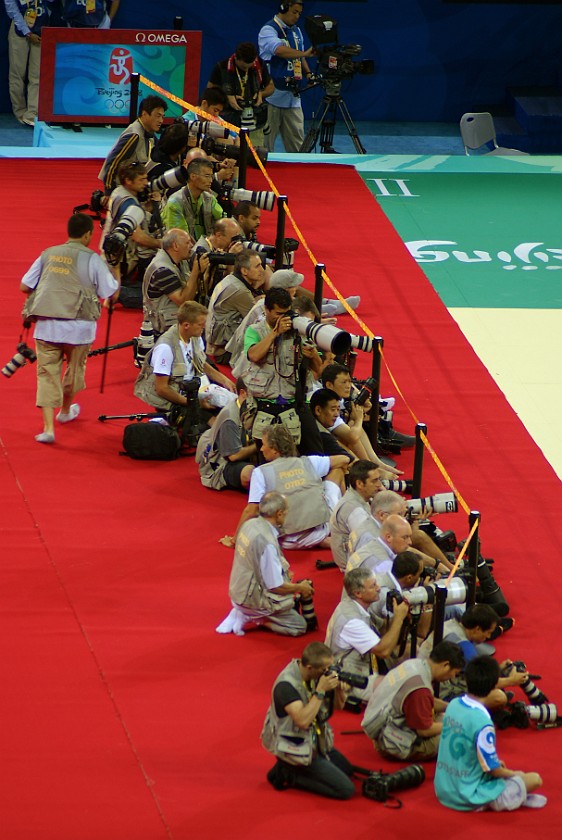 Judo Women's 78kg and Men's 100kg Final. Photographic press. Beijing. .