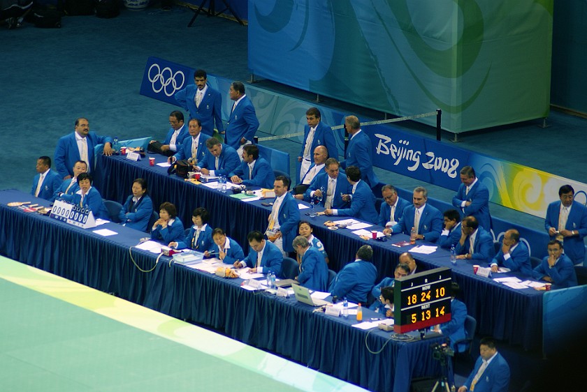 Judo Women's 78kg and Men's 100kg Final. Technical officials. Beijing. .