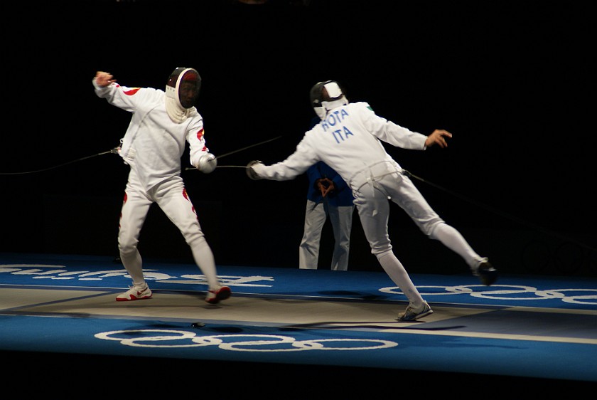 Men's Team Epee Bronze and Gold Medal Matches. Bronze medal match China vs Italy. Beijing. .