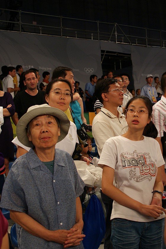 Men's Team Epee Bronze and Gold Medal Matches. Mother and niece. Beijing. .