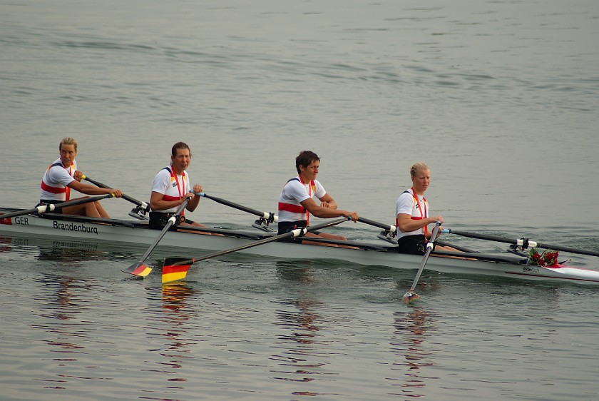 Rowing Finals. German women's quadruple sculls. Beijing. .