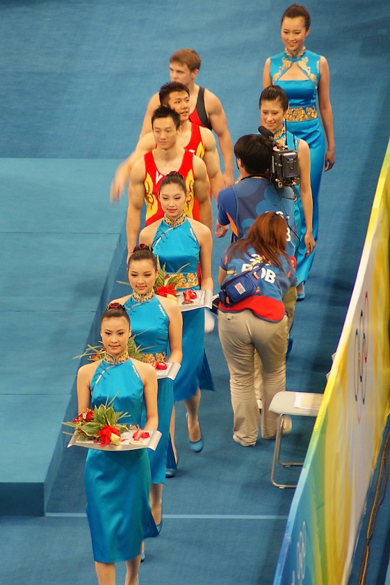 Gymnastics Artistic Finals. Chen Yibing won the man's rings final. Beijing. .