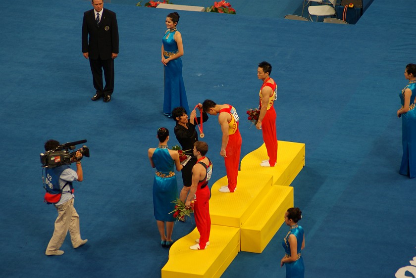 Gymnastics Artistic Finals. Medal ceremony. Beijing. .