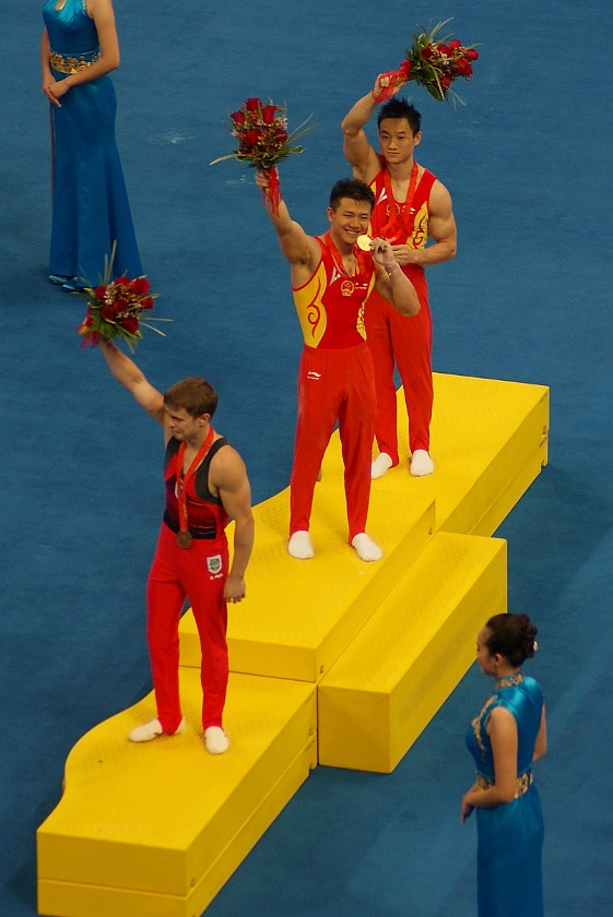 Gymnastics Artistic Finals. Medal ceremony. Beijing. .