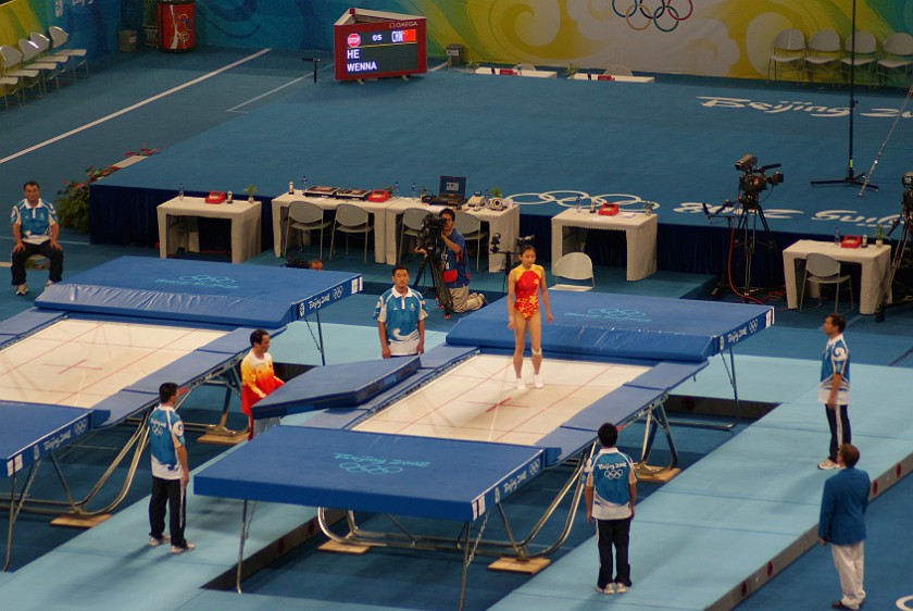 Gymnastics Artistic Finals. Woman's trampoline final. Beijing. .