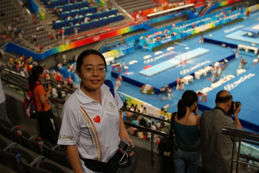 Gymnastics Artistic Finals. Inside the National Indoor Stadium. Beijing. .