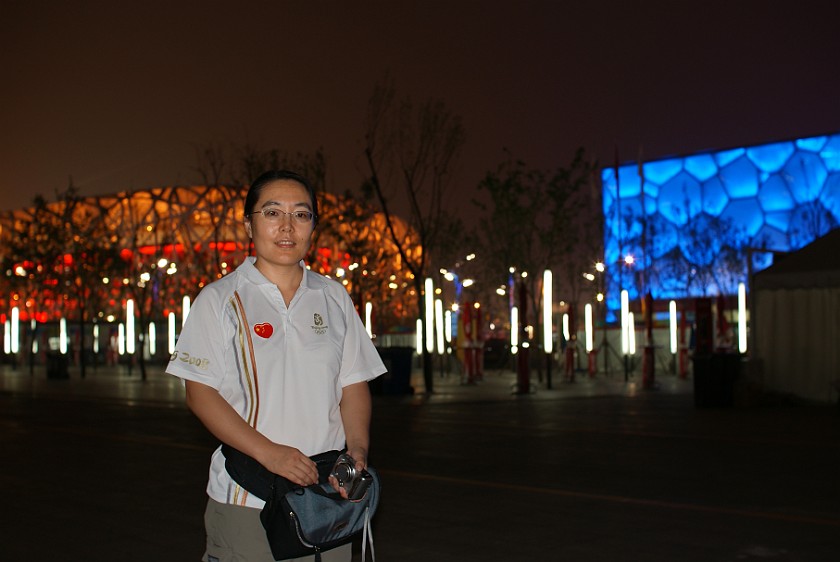 Gymnastics Artistic Finals. In front of the National Stadium and National Aquatics Center. Beijing. .