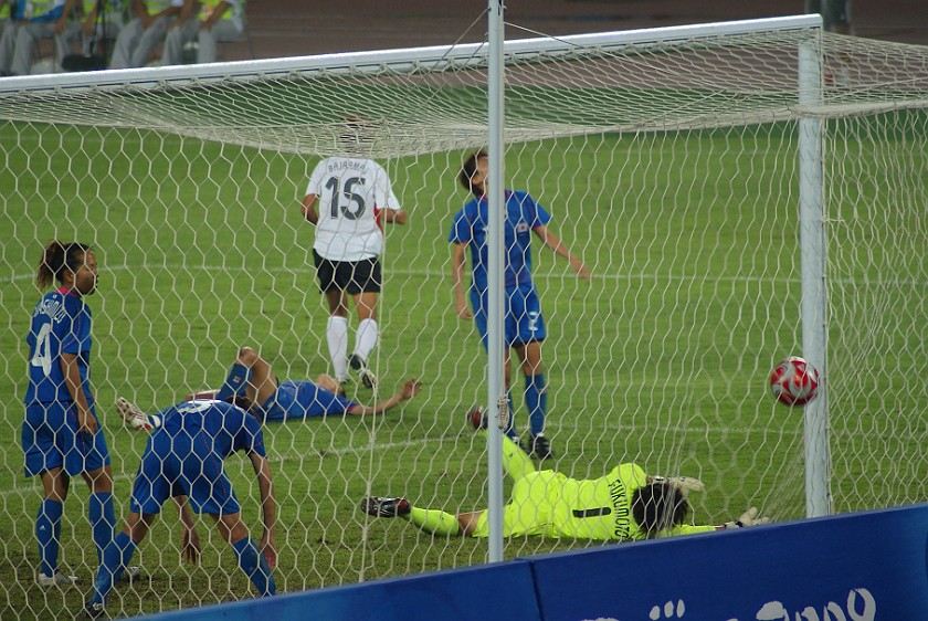 Women's Football Bronze Match Germany vs Japan. Goal for Germany. Beijing. .