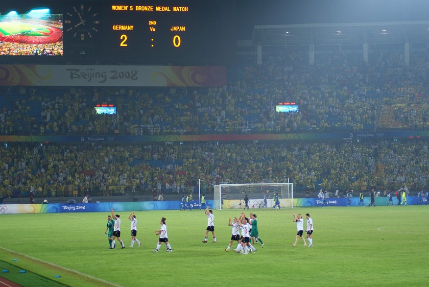 Women's Football Bronze Match Germany vs Japan. The German team won the match. Beijing. .