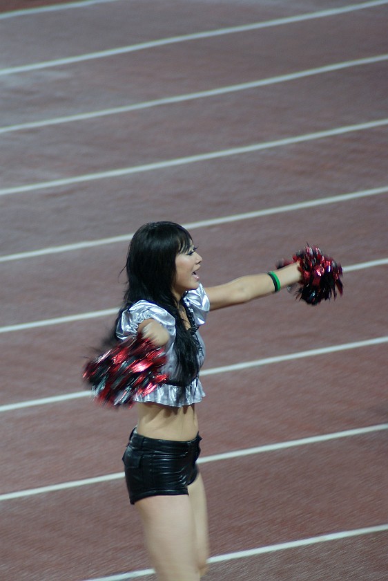 Women's Football Bronze Match Germany vs Japan. Cheerleader. Beijing. .