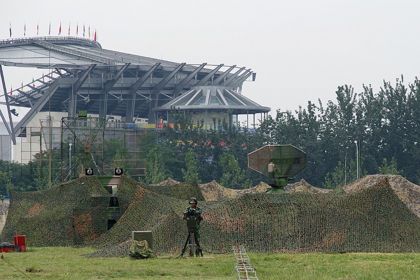 Olympic Green at Daytime. Air defense. Beijing. .