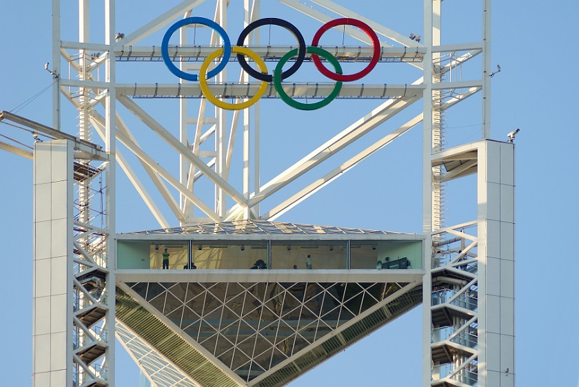 Olympic Green at Daytime. Top-level of the Linglong Tower. Beijing. .