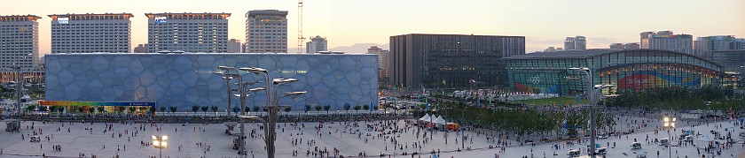 Olympic Green at Daytime. National Aquatics Center and National Indoor Stadium. Beijing. .